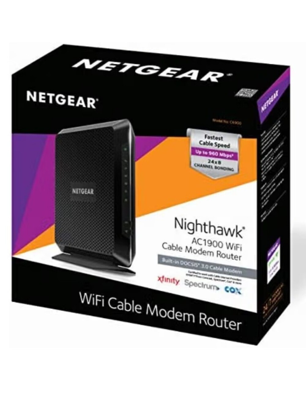 Like New NETGEAR Nighthawk C6900 AC1900 Dual Band Cable Modem Router